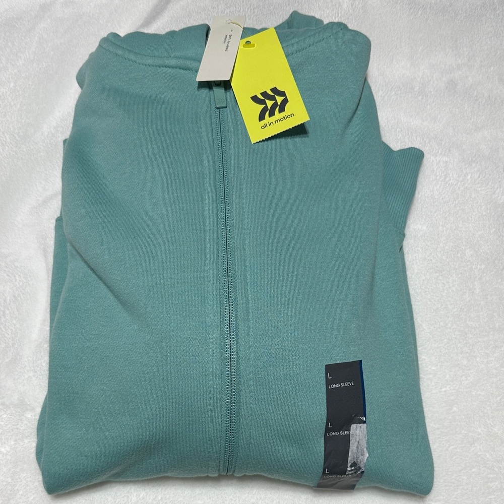 All in Motion Men's Zip Up Sweater in Teal